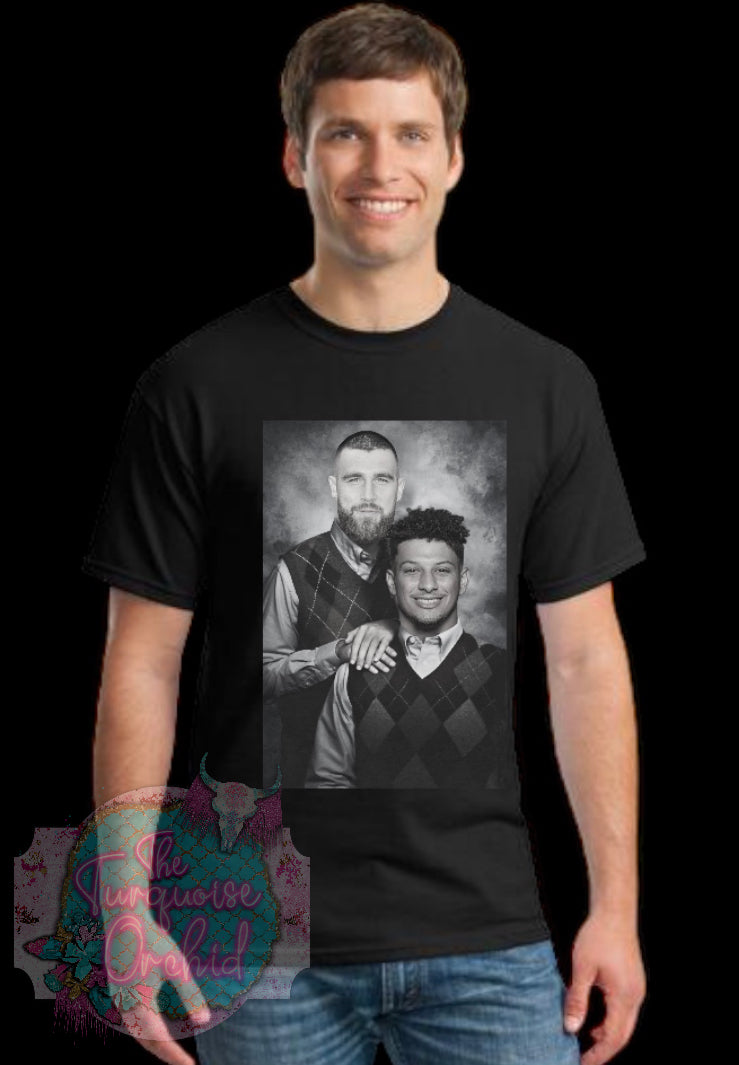 Kelce Mahomes Step Brothers Tee