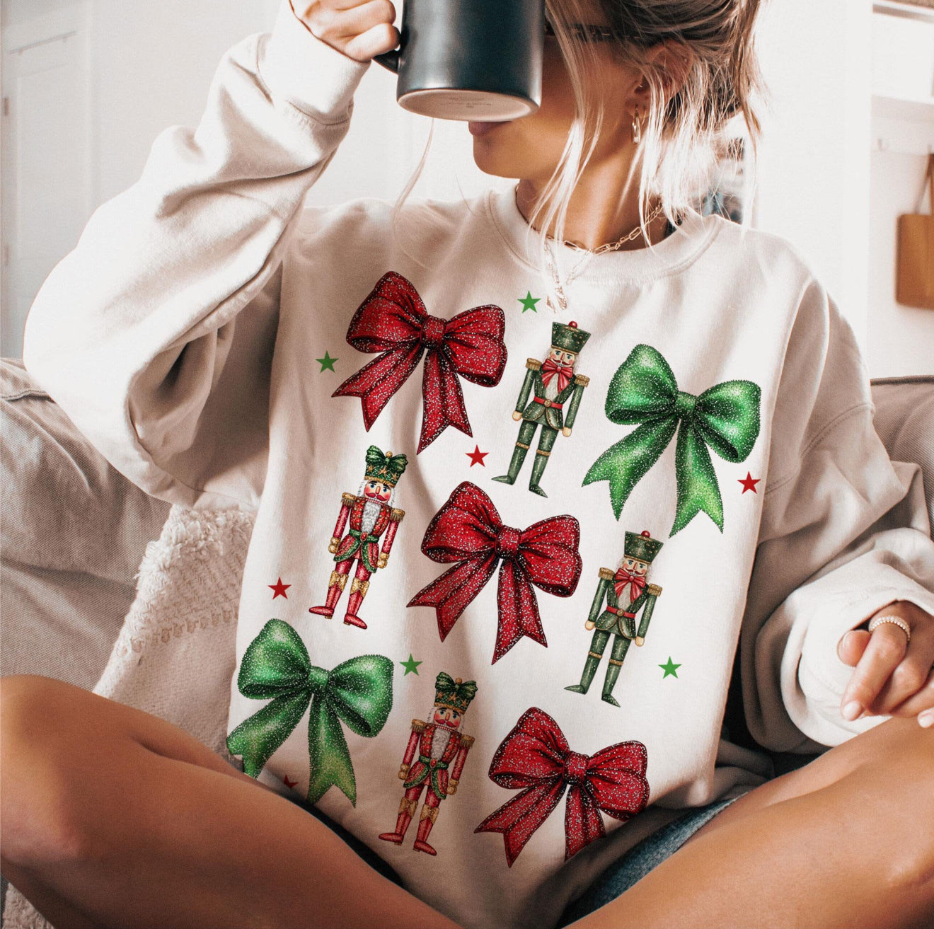 Nutcracker Bows Crewneck