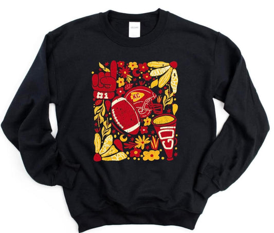 Game Day Floral Crewneck