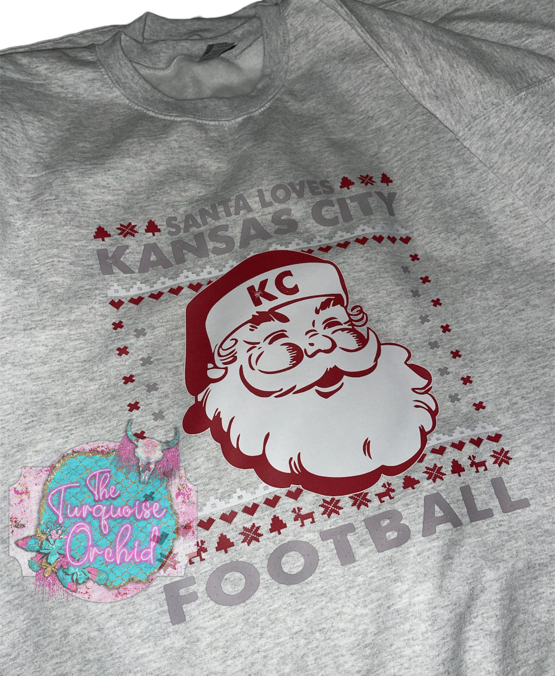 KC Santa Christmas Tee, Sweatshirt, or Hoodie