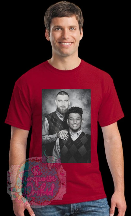 Kelce Mahomes Step Brothers Tee