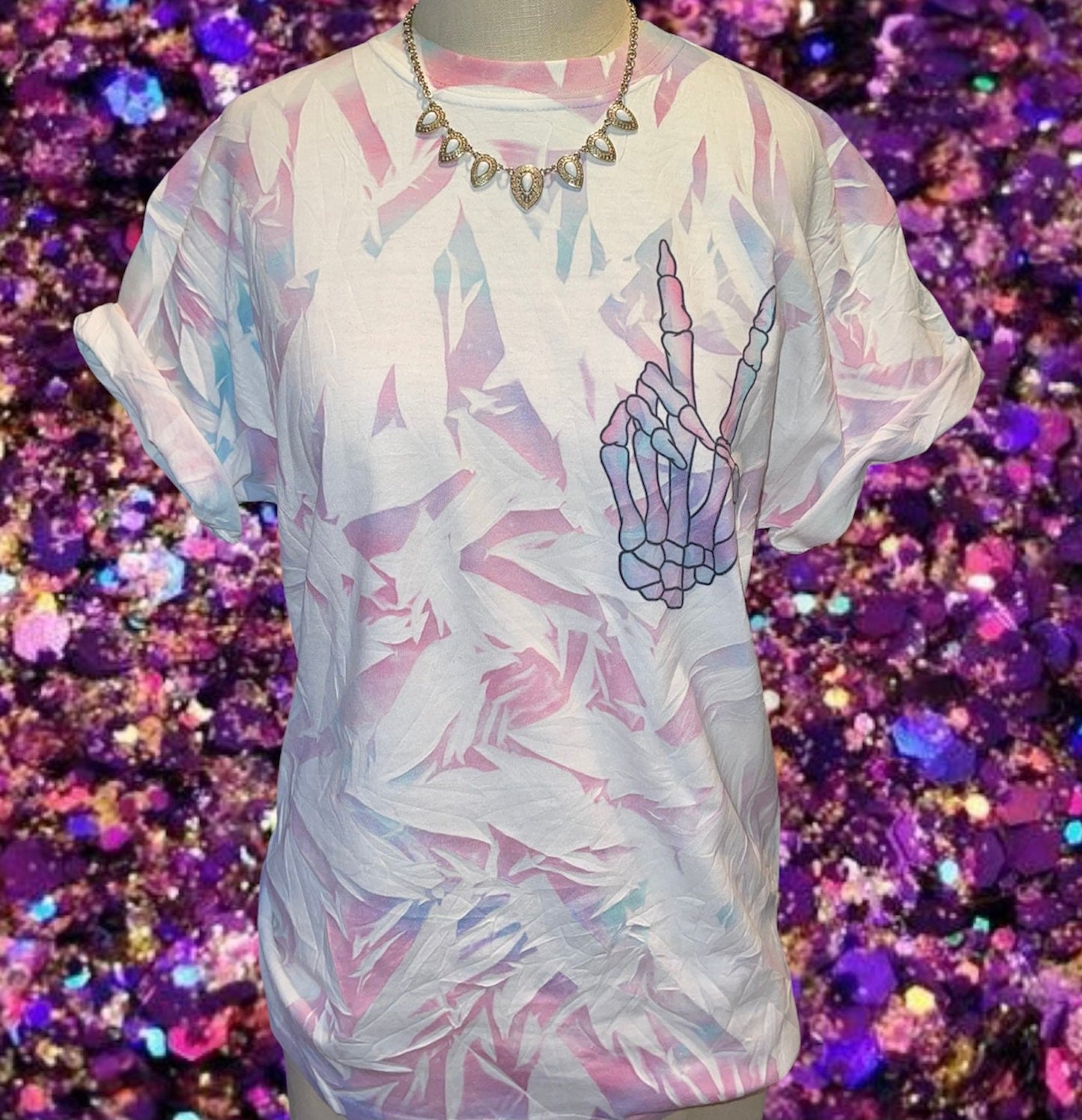 Peace shattered glass tee