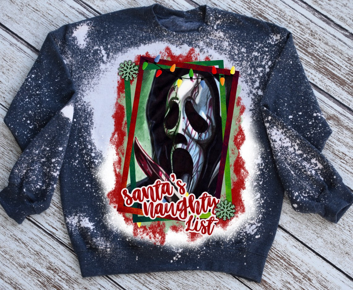 Scream Bleached Christmas Sweatshirt