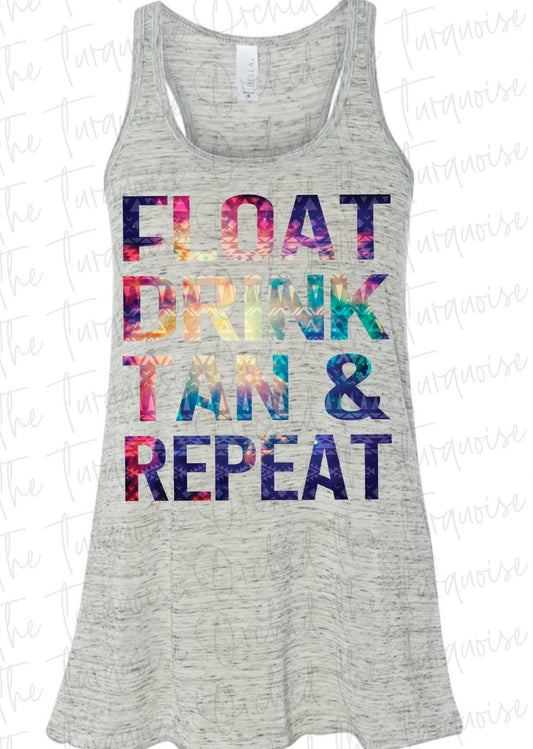 Float Drink Tan & Repeat Tank Top