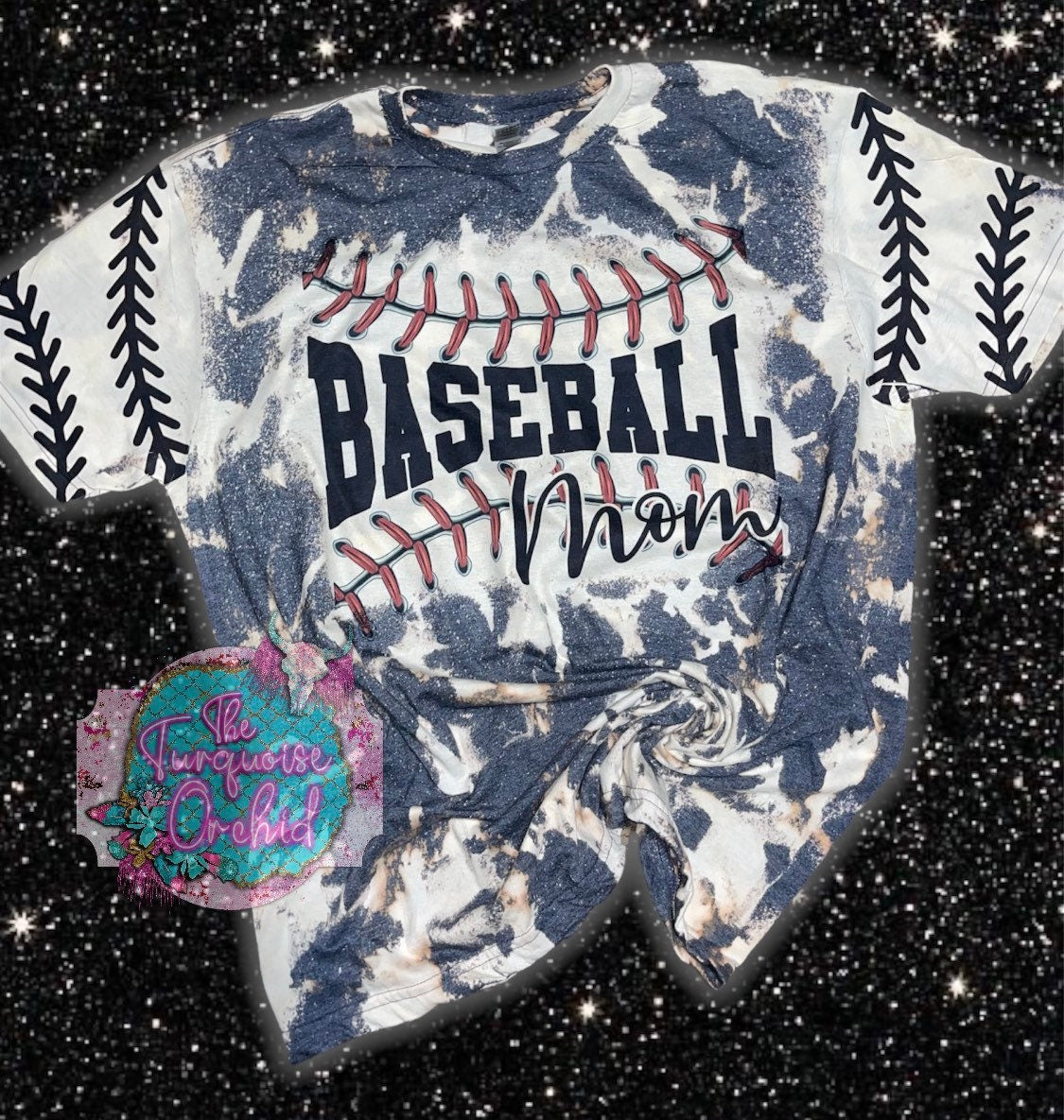 Baseball Mom Bleached Tee