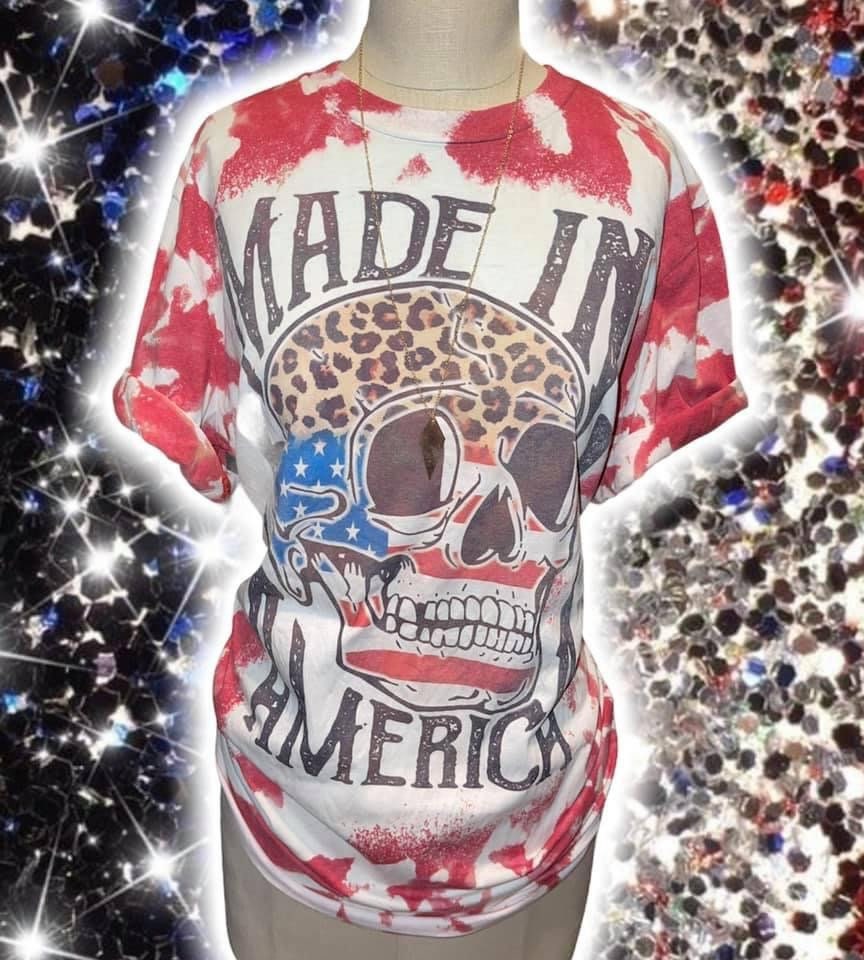 Made in America 4th of July Bleached Tee