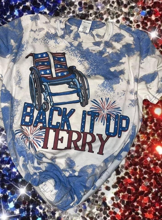 Back it Up Terry Bleached 4th of July shirt