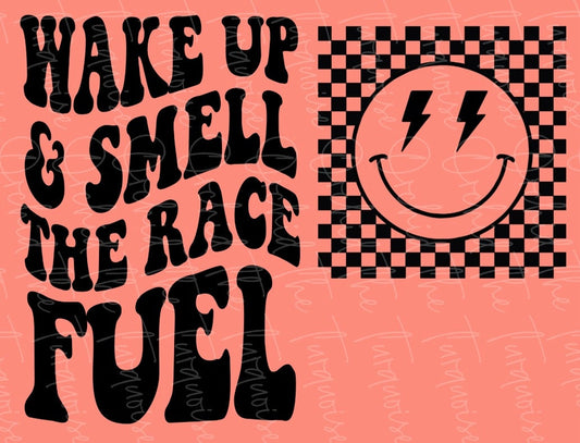 Back and pocket designs-Wake up and smell the race fuel