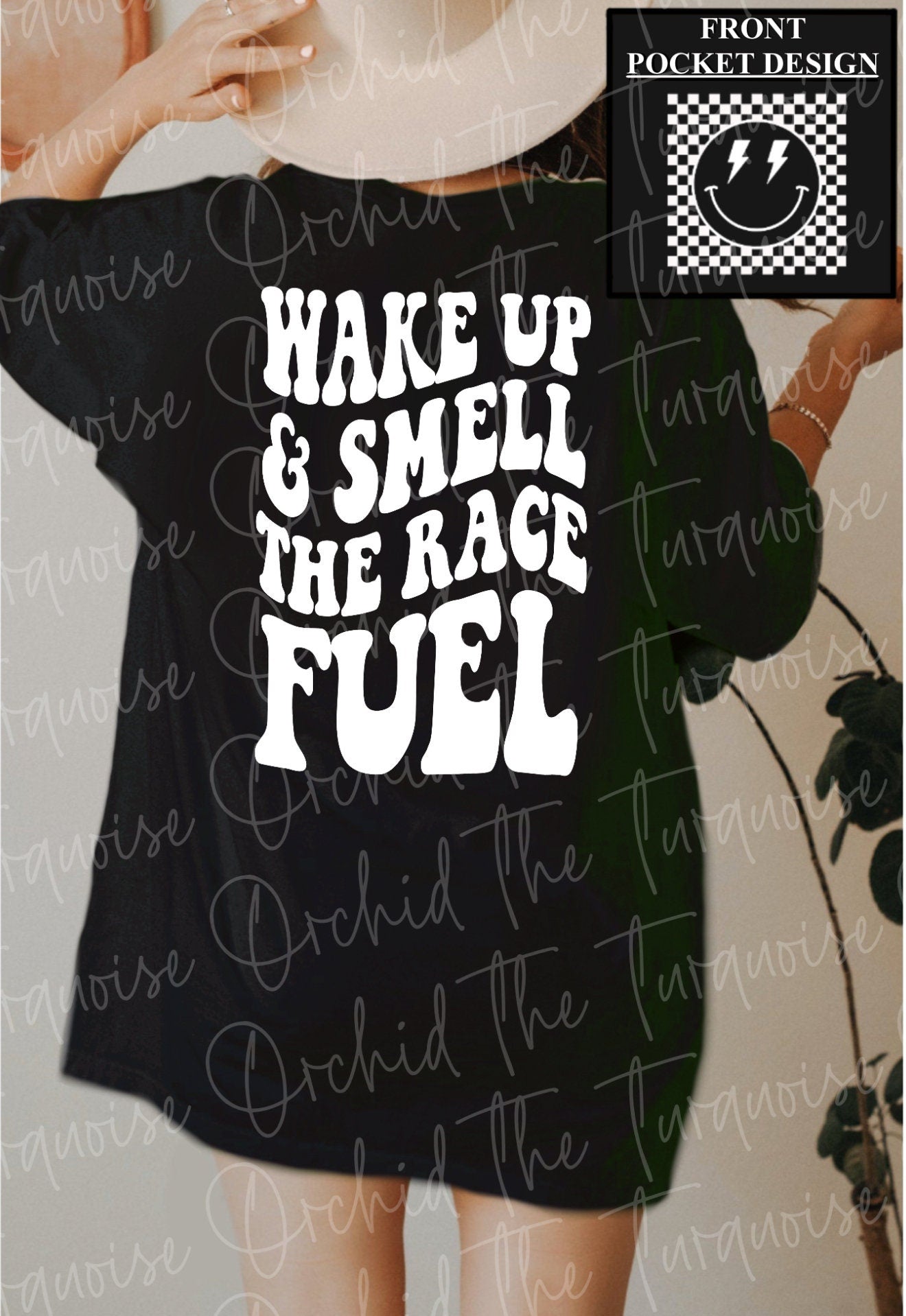 Back and pocket designs-Wake up and smell the race fuel